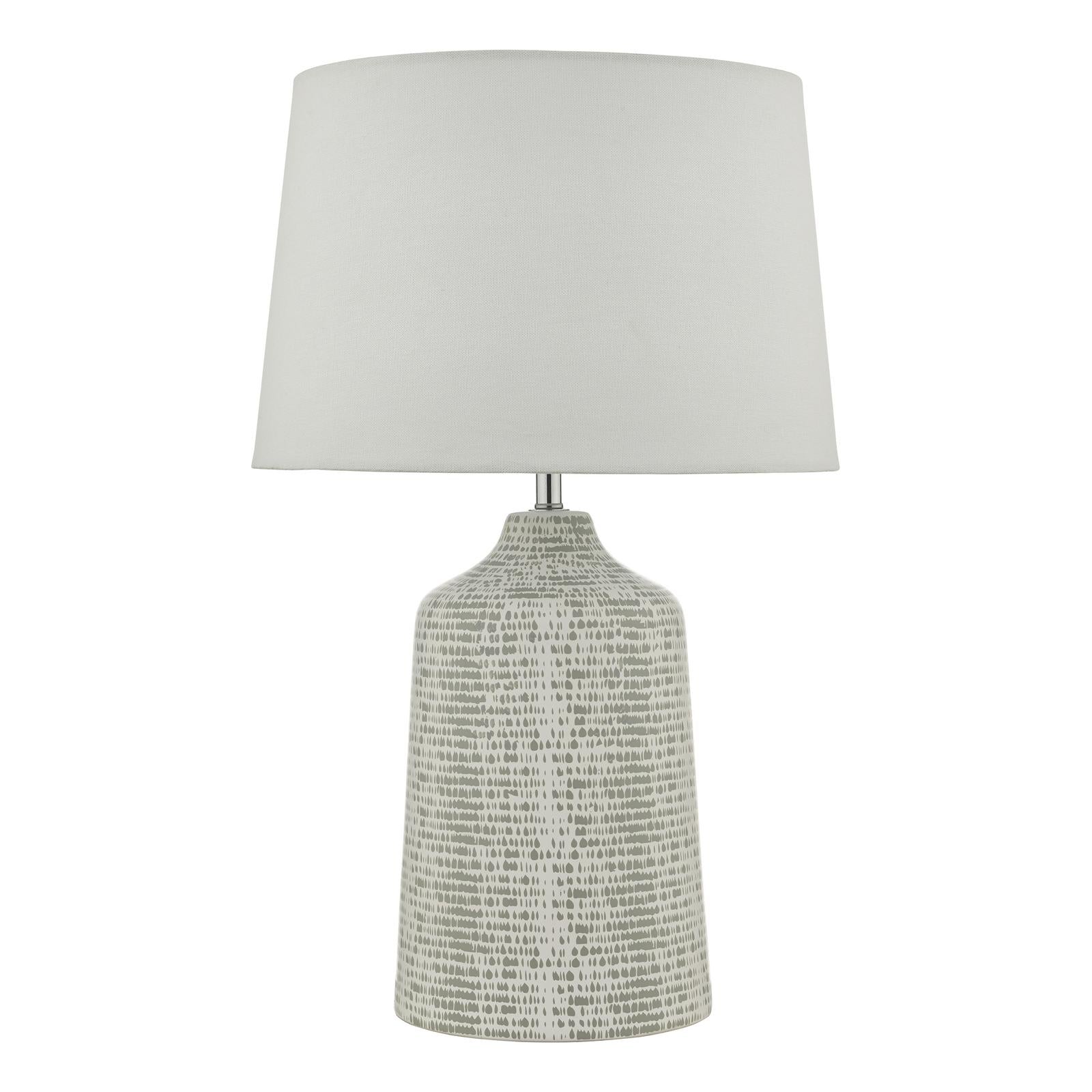 Vondra Table Lamp White & Grey With Shade