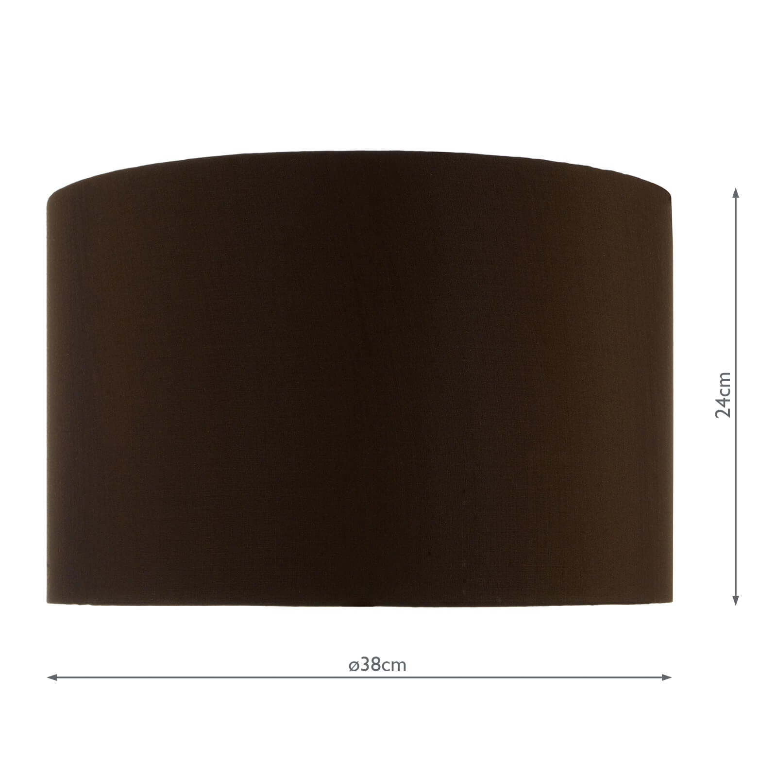 Voyage Brown Faux Silk Drum Shade 38cm