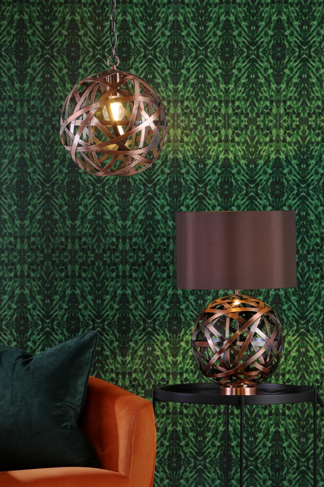 Voyage Table Lamp Antique Copper With Shade