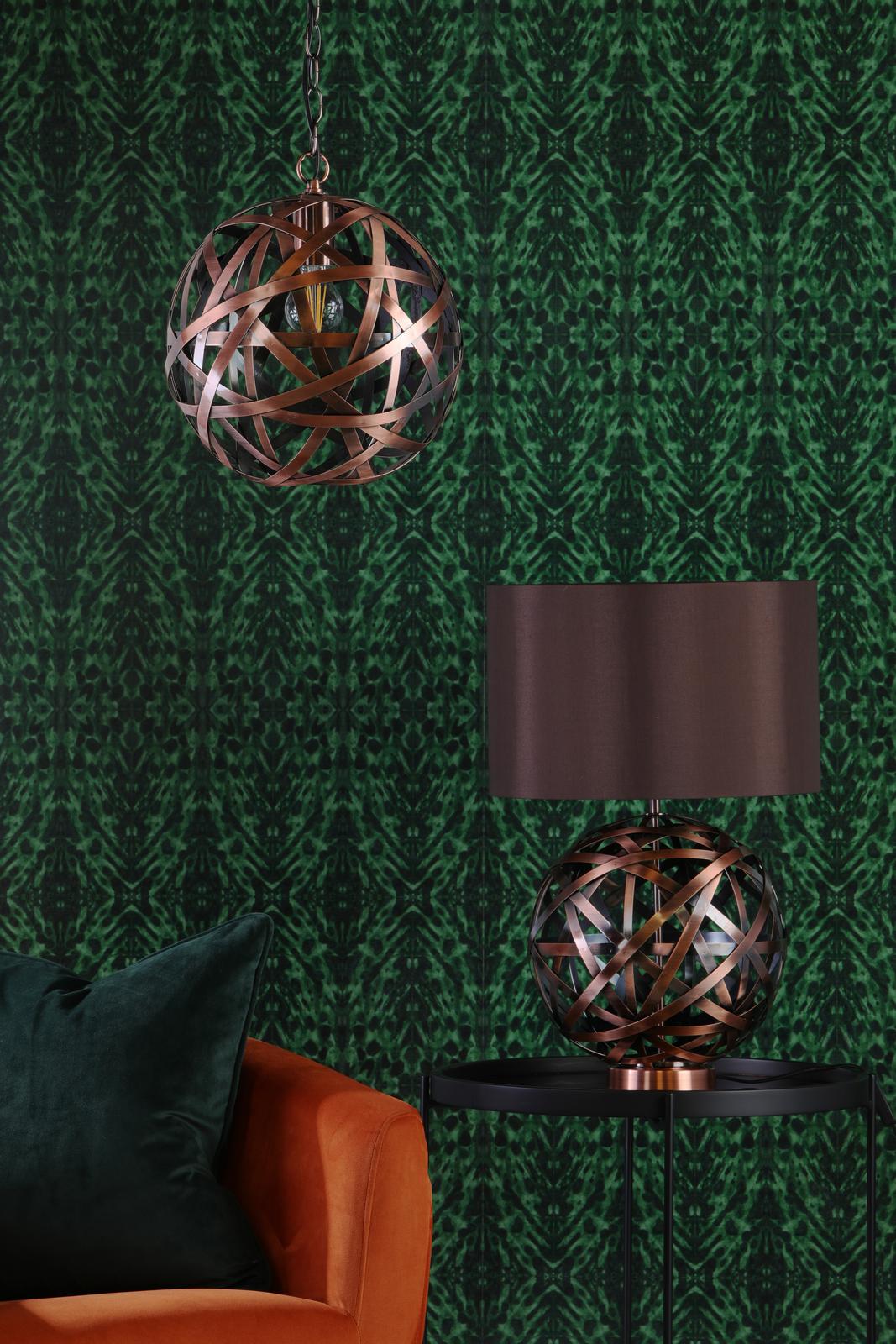 Voyage Table Lamp Antique Copper With Shade