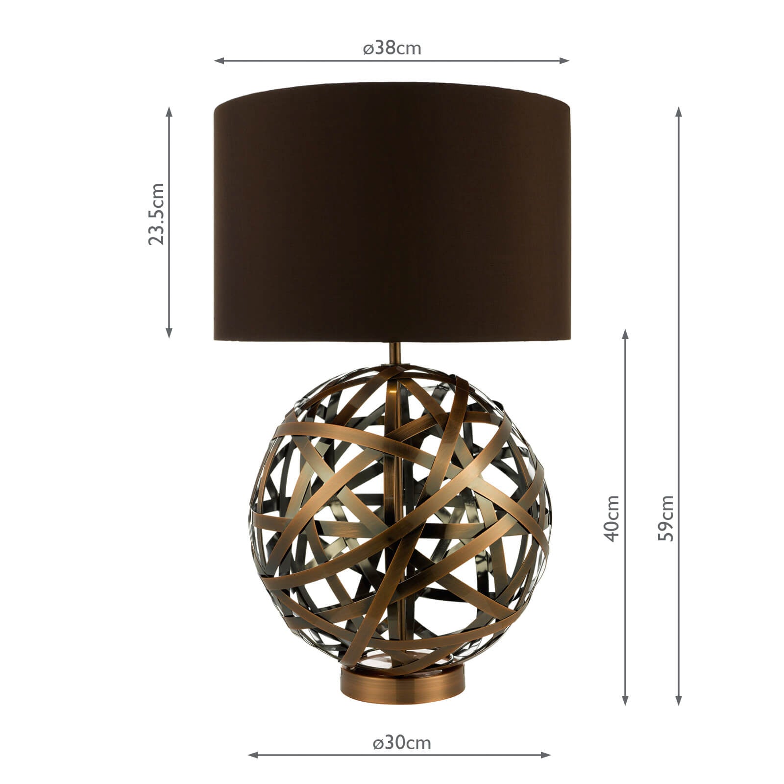 Voyage Table Lamp Antique Copper With Shade
