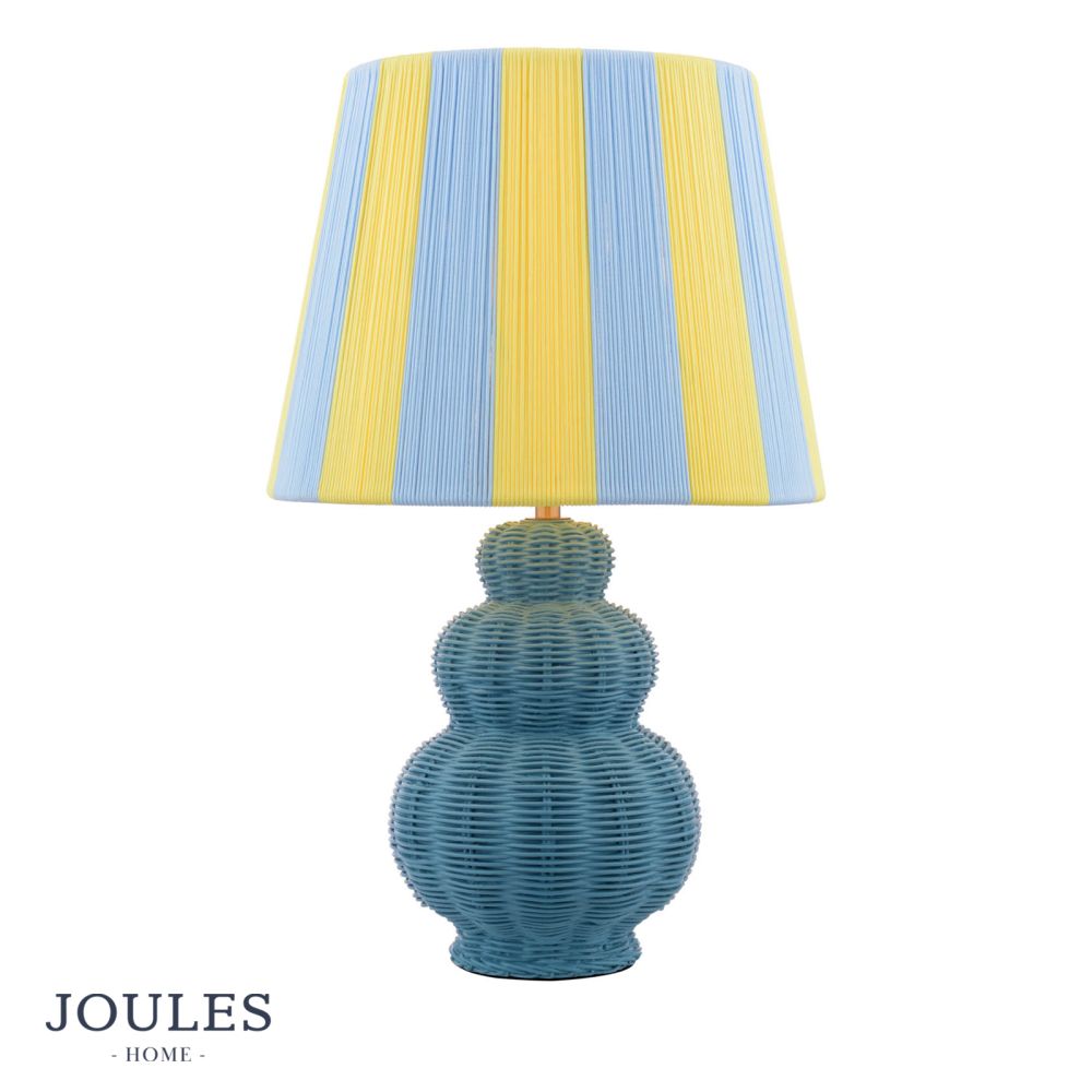 Joules Whitby Table Lamp Matt Blue With Shade