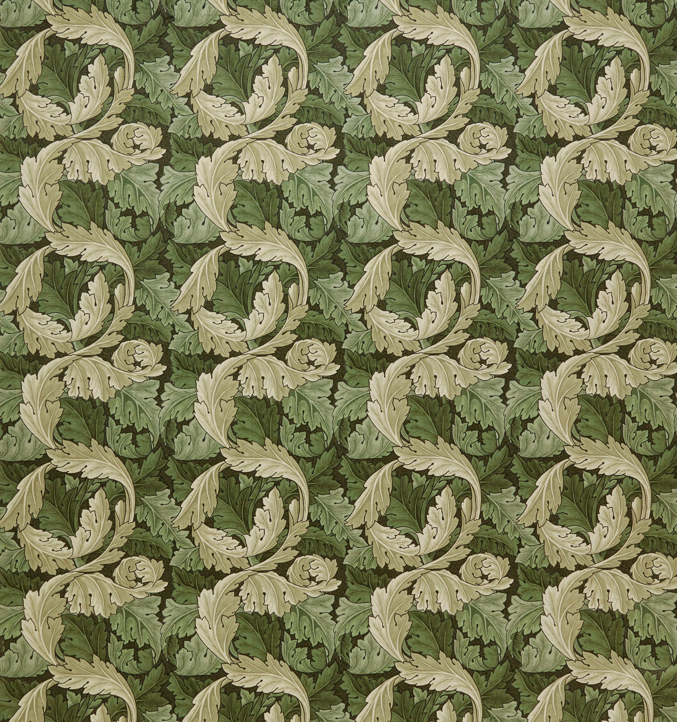 William Morris at Home Fabric Acanthus Velvet Nettle