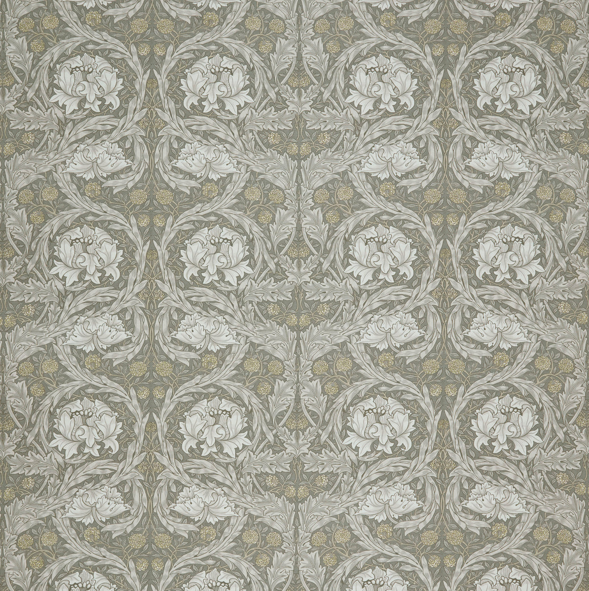 William Morris at Home Fabric African Marigold Velvet Limestone