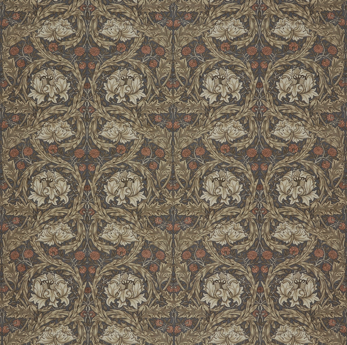 William Morris at Home Fabric African Marigold Walnut