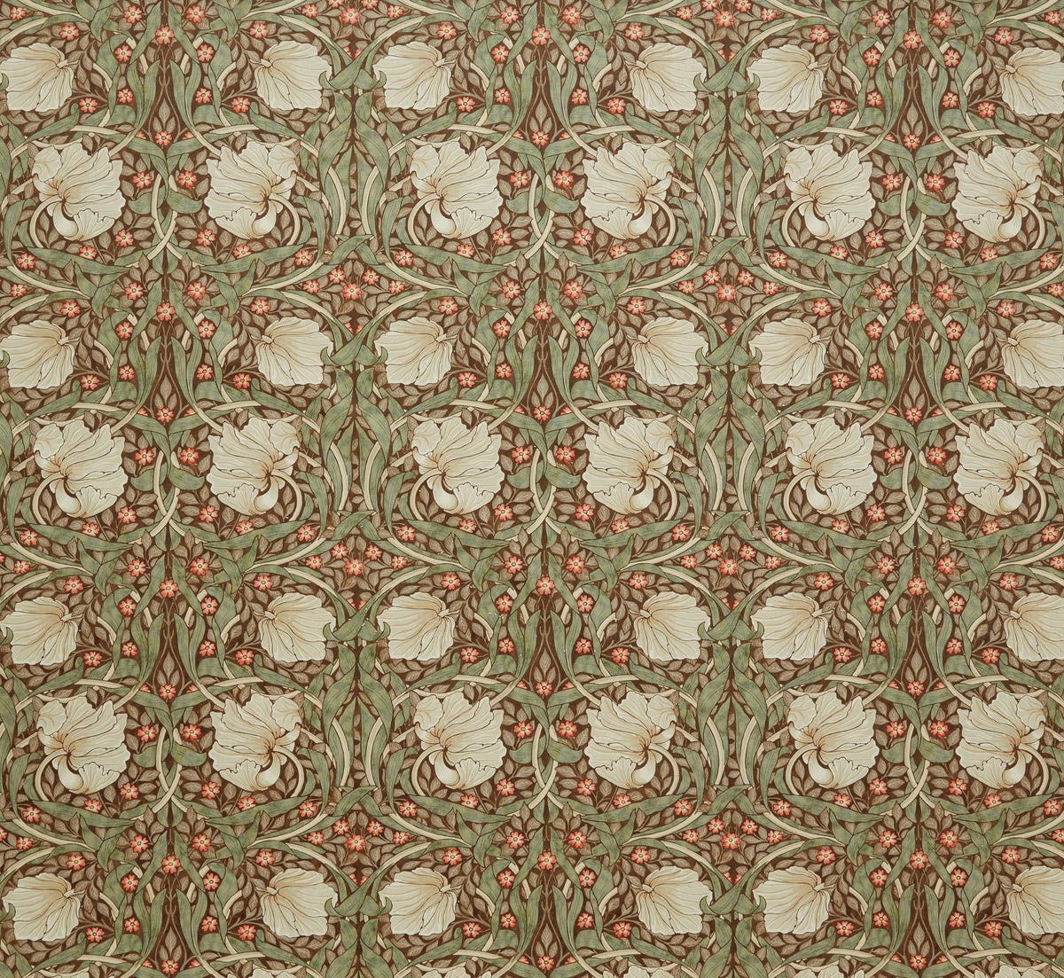 William Morris at Home Fabric Pimpernel Velvet Brick