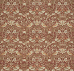 William Morris at Home Fabric Strawberry Thief Madder