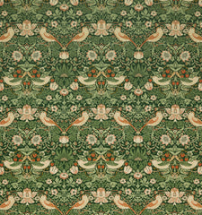 William Morris at Home Fabric Strawberry Thief Velvet Nettle