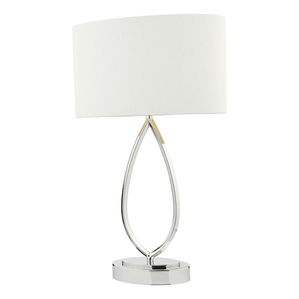 Wyatt Touch Table Lamp Polished Chrome With Shade