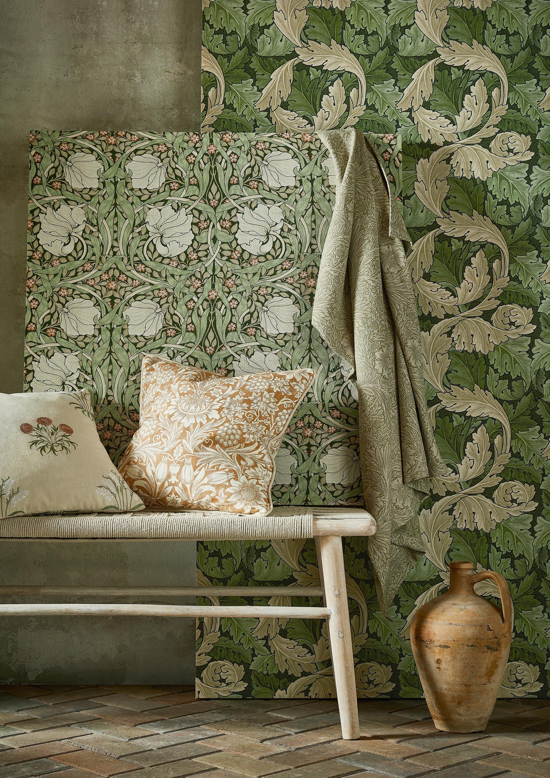William Morris At Home Fabric Marigold Woven Nettle