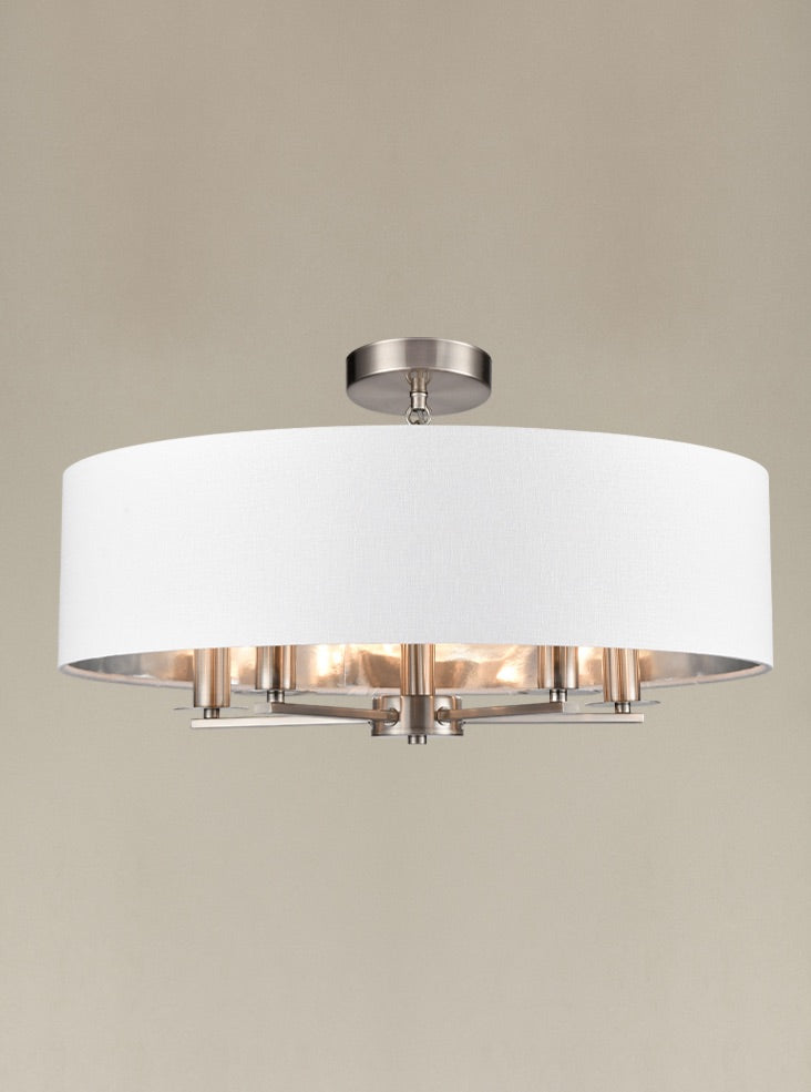 Franklite Windsor 5lt Satin Nickel Ceiling Light