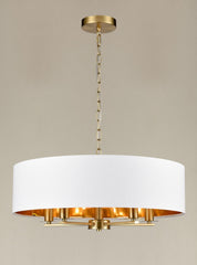 Franklite Windsor 5lt Aged Brass Ceiling Light