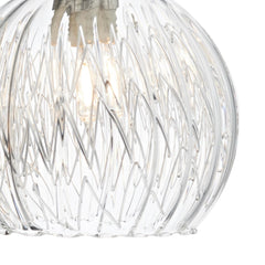 Yasmin Wall Light Polished Chrome and Ribbed Glass