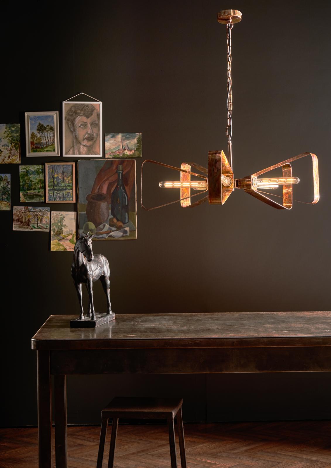Yavanna Industrial 5 Light Pendant Oiled Copper