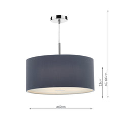 Zaragoza 3 Light Pendant Grey 60cm