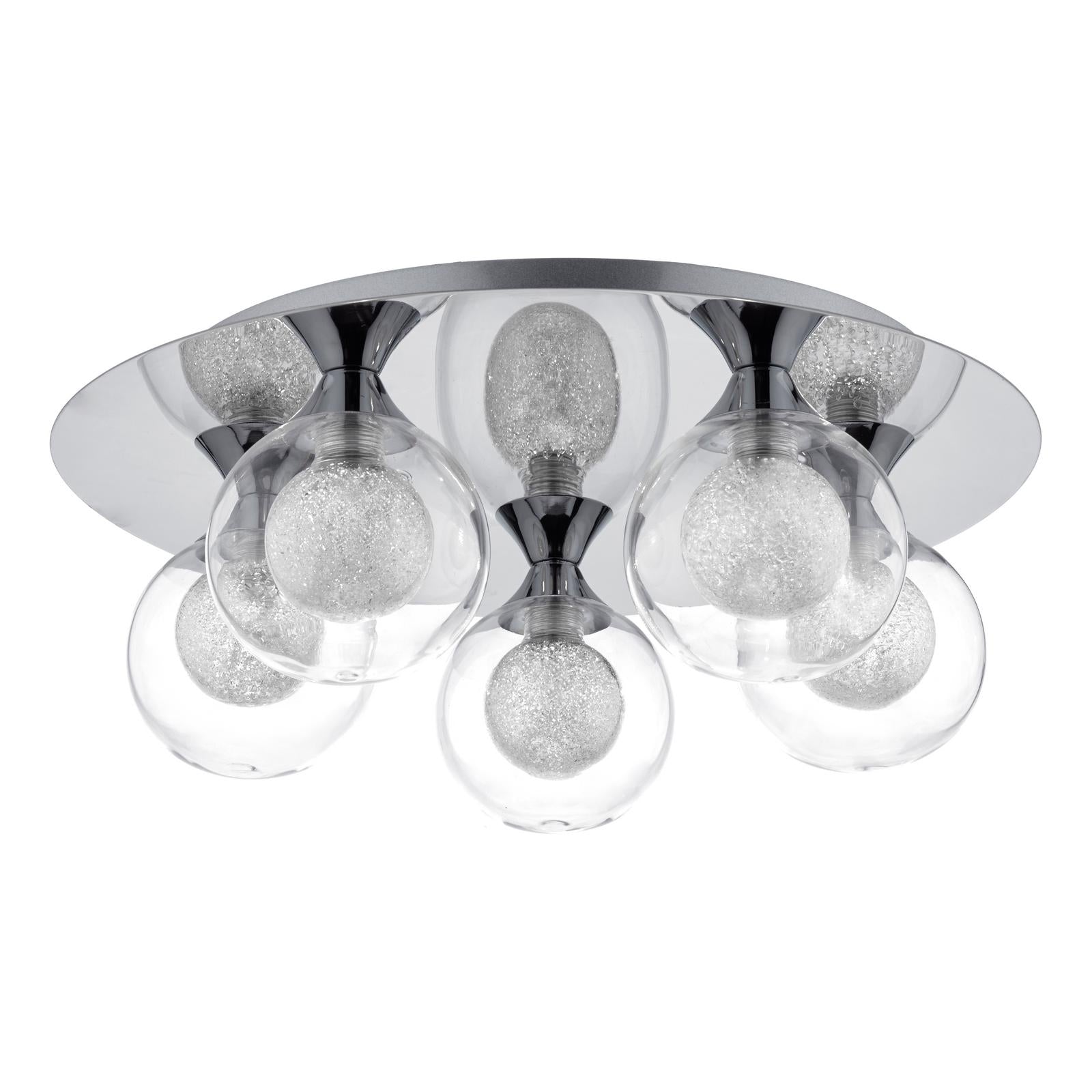 Zeke 5 Light Flush Polished Chrome