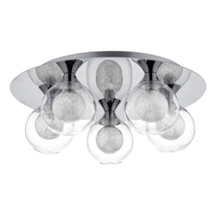 Zeke 5 Light Flush Polished Chrome