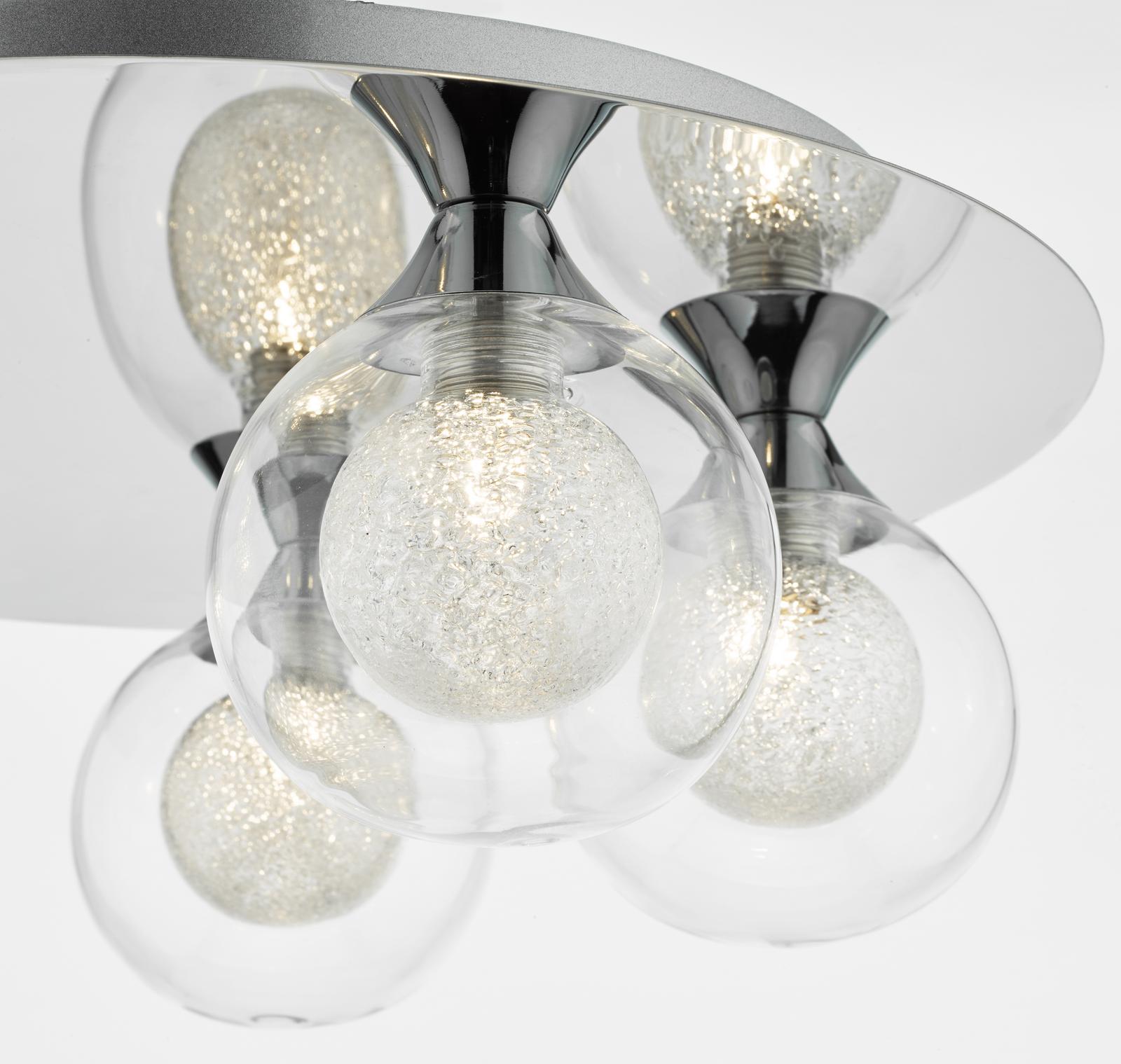 Zeke 5 Light Flush Polished Chrome