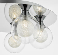Zeke 5 Light Flush Polished Chrome