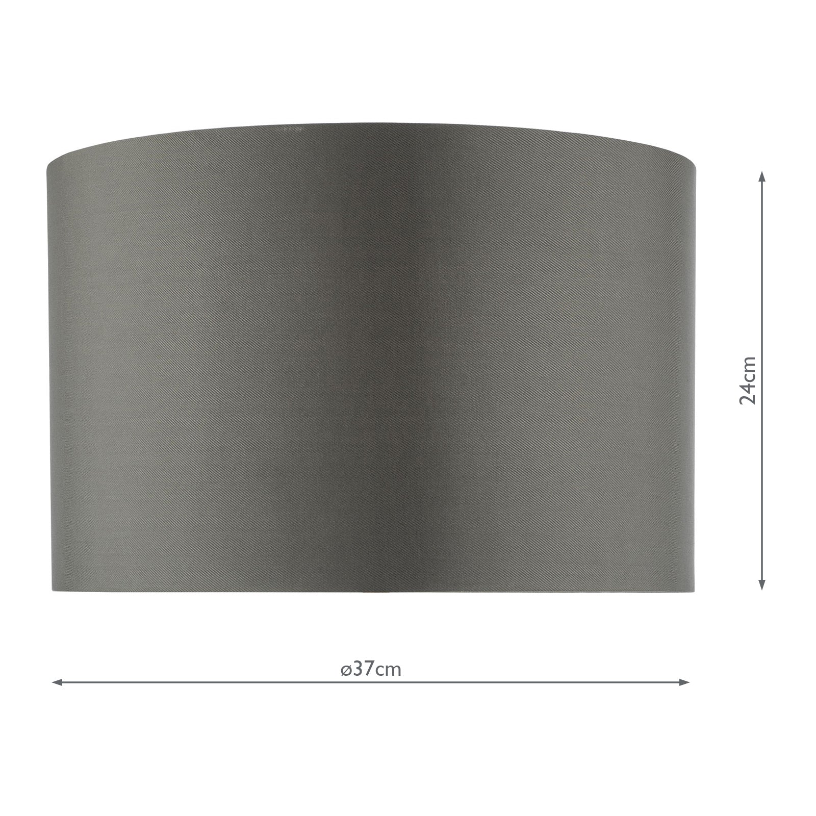 Zeya Grey Faux Silk Drum Shade 37cm