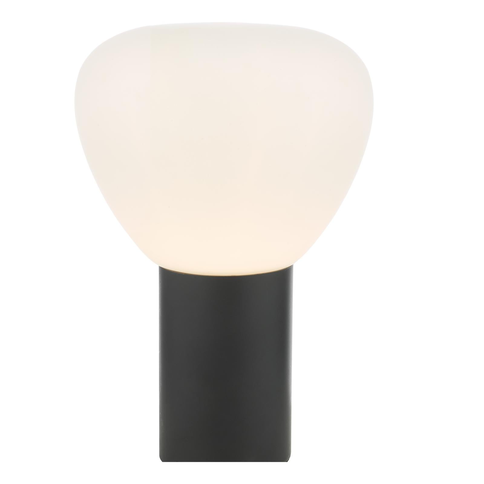 Zorah Touch Table Lamp Opal Glass and Matt Black