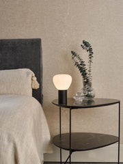 Zorah Touch Table Lamp Opal Glass and Matt Black