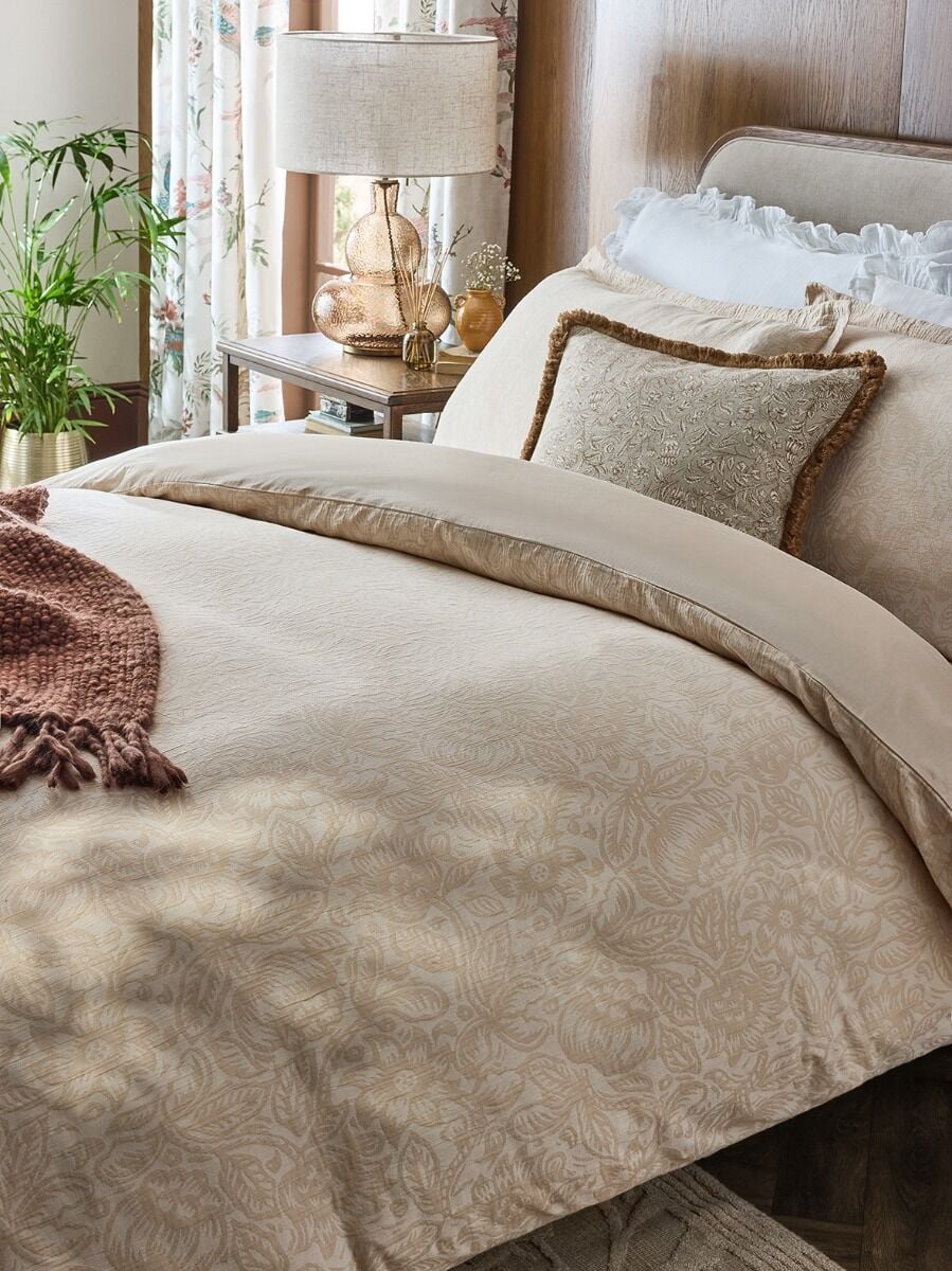 Laura Ashley Ambleford Jacquard Natural Bedding