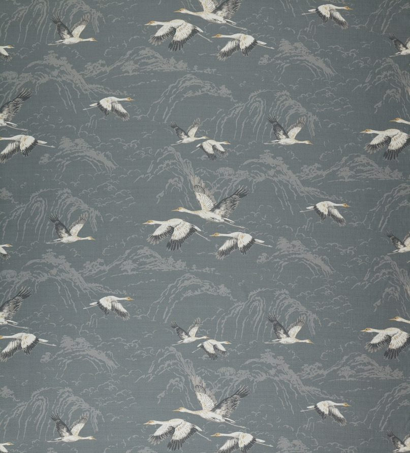 Laura Ashley Fabric Animalia Steel