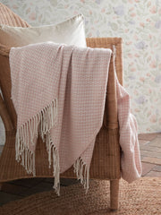 Laura Ashley Arya Blush Throw 40 x 180cm