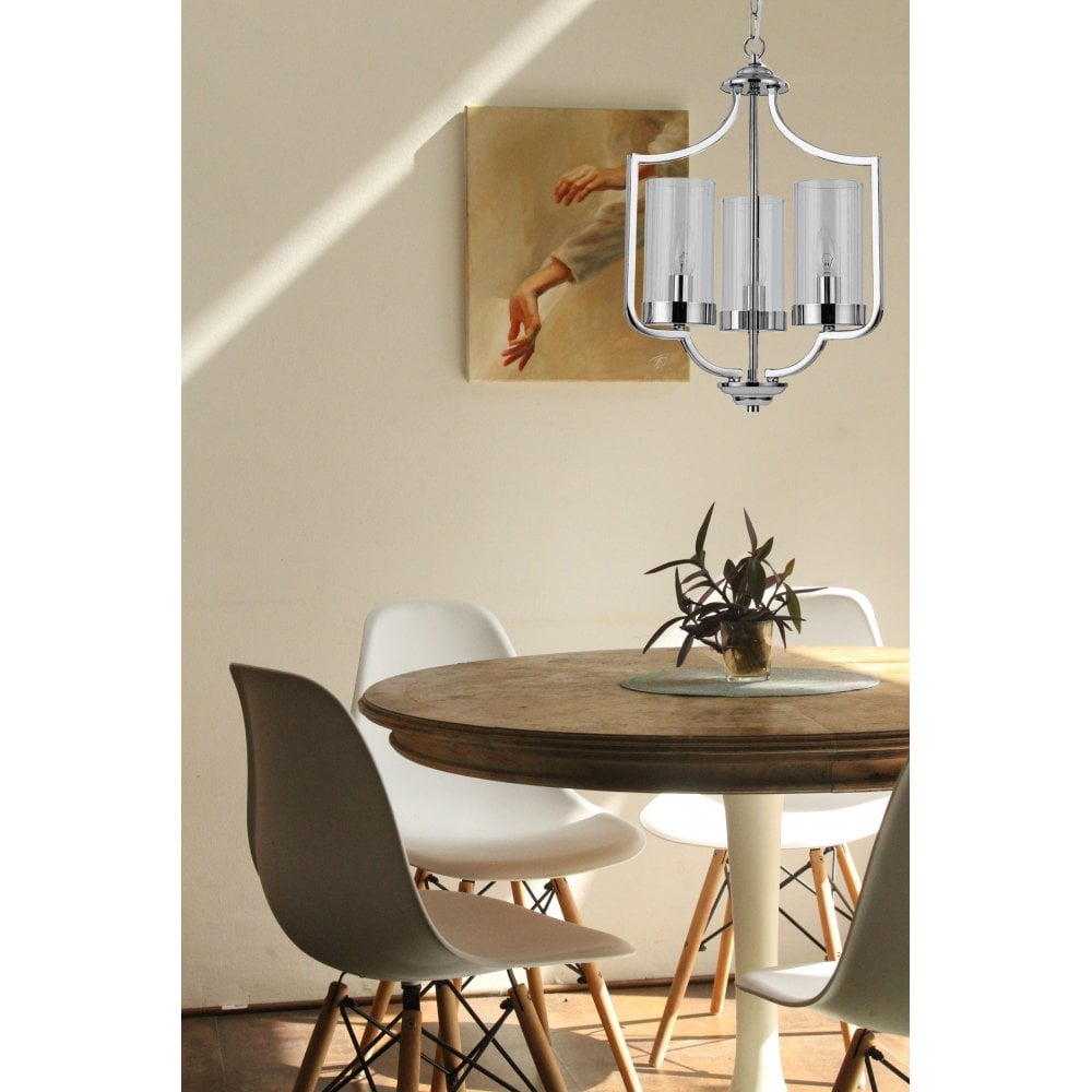 Ashley 3 Light Pendant Polished Chrome