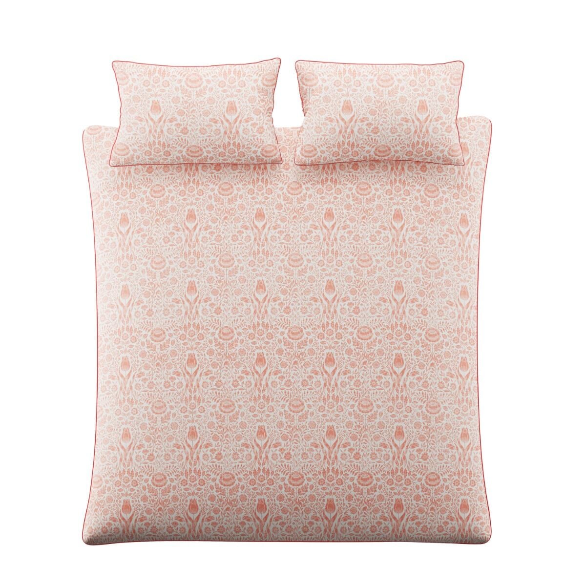 Laura Ashley Ashstead Damask Natural Coral Bedding