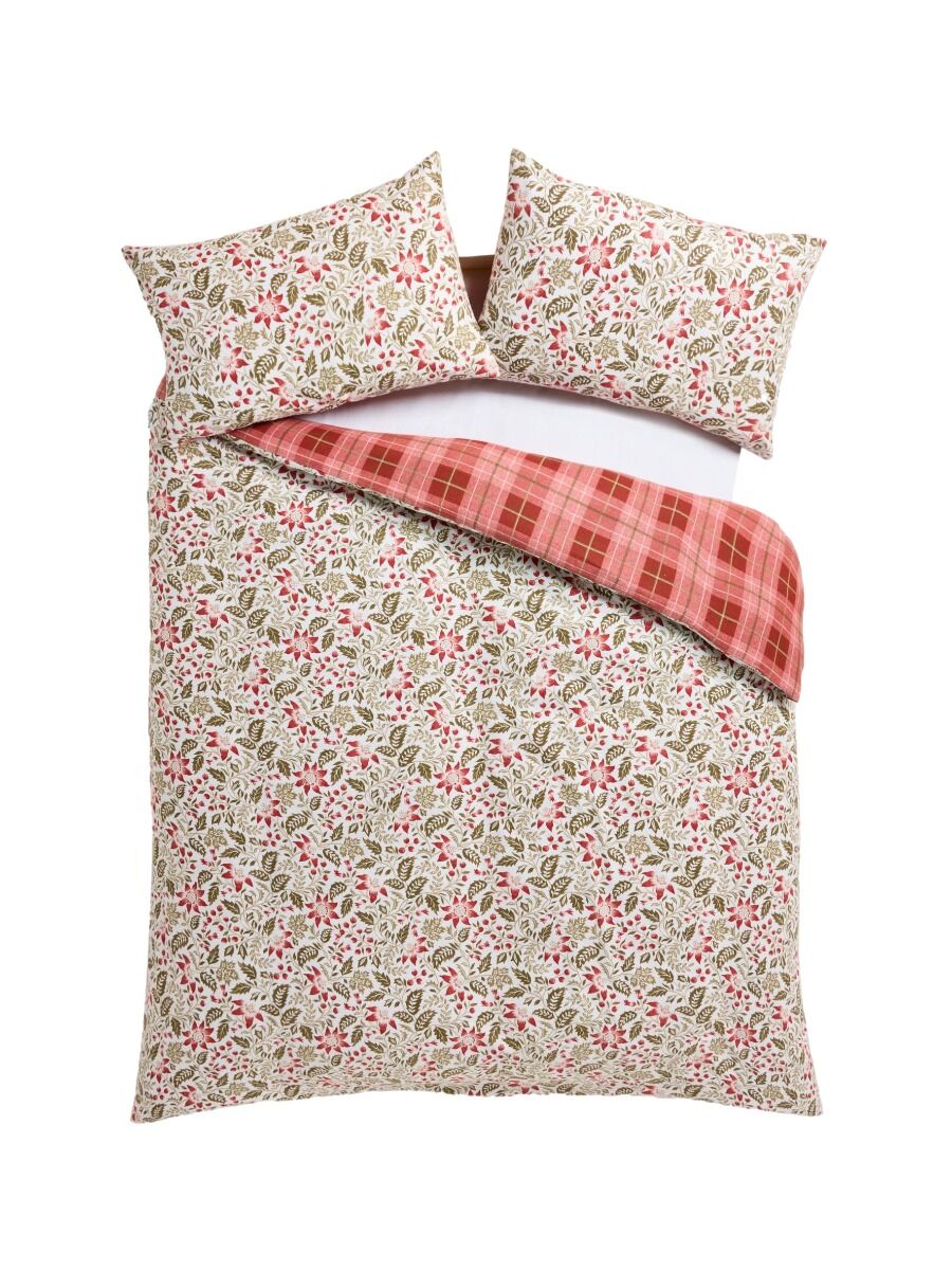 Laura Ashley Astley Floral Christmas Festive Red Bedding
