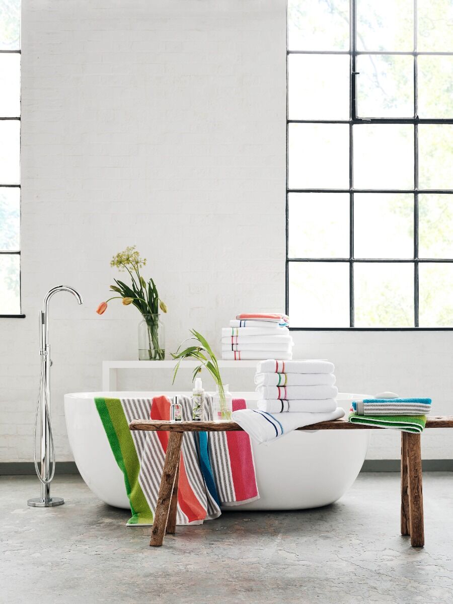 Designers Guild Astor Silver and Slate Towels