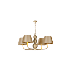 Athena 4 Light Pendant Brass With Bespoke Shade
