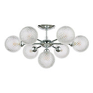 Laura Ashley Atherton 7lt Semi Flush Polished Chrome