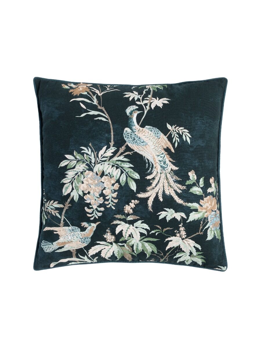 Laura Ashley Attleton Midnight Seaspray Microfibre 43x43cm Cushion