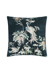 Laura Ashley Attleton Midnight Seaspray Microfibre 43x43cm Cushion