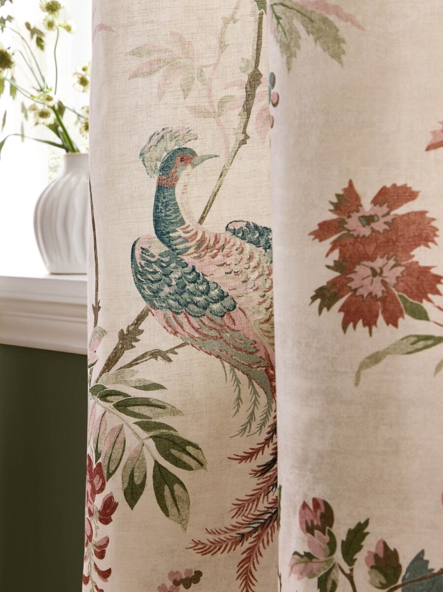 Laura Ashley Attleton Sage Green Ready Made Curtains