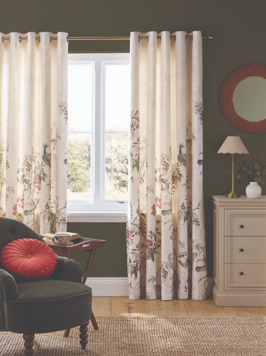 Laura Ashley Attleton Sage Green Ready Made Curtains