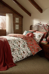 Laura Ashley Autumnal Woodland Crimson red  Duvet Set