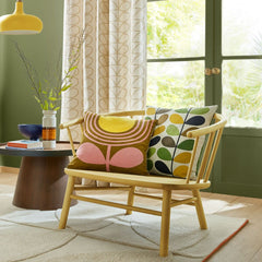 Orla Kiely Striped Tulip Pink/ochre Microfibre 45x45cm Cushion