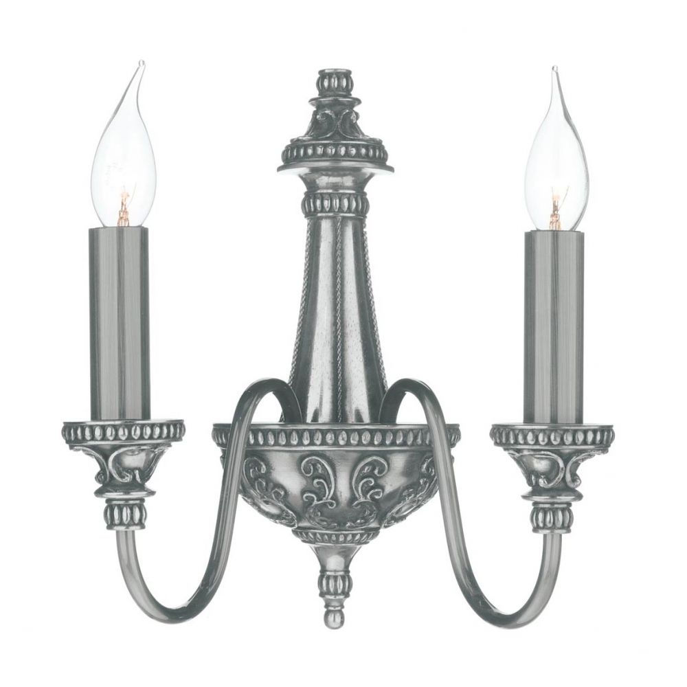 David Hunt Lighting Bailey Polished Pewter Wall Bracket BAI0967
