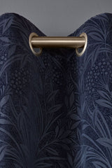 Laura Ashley Barley Embossed Midnight Ready Made Eyelet Curtains