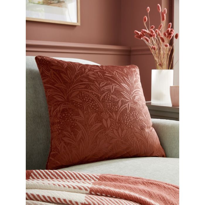 Laura Ashley Barley Embossed Terracotta 50x50cm Cushion