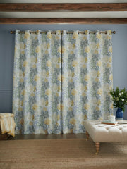 Laura Ashley Bernwood Ochre Yellow Ready Made Eyelet Curtains