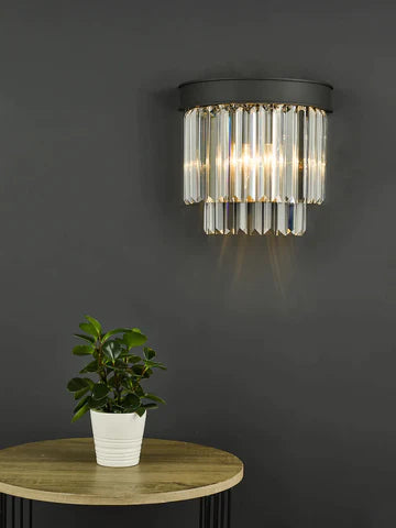 black crystal wall light