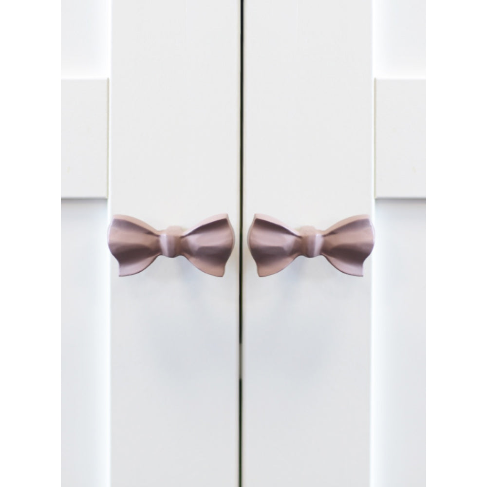 Laura Ashley Bow Drawer Pulls, Dusky Rose, Set of 4