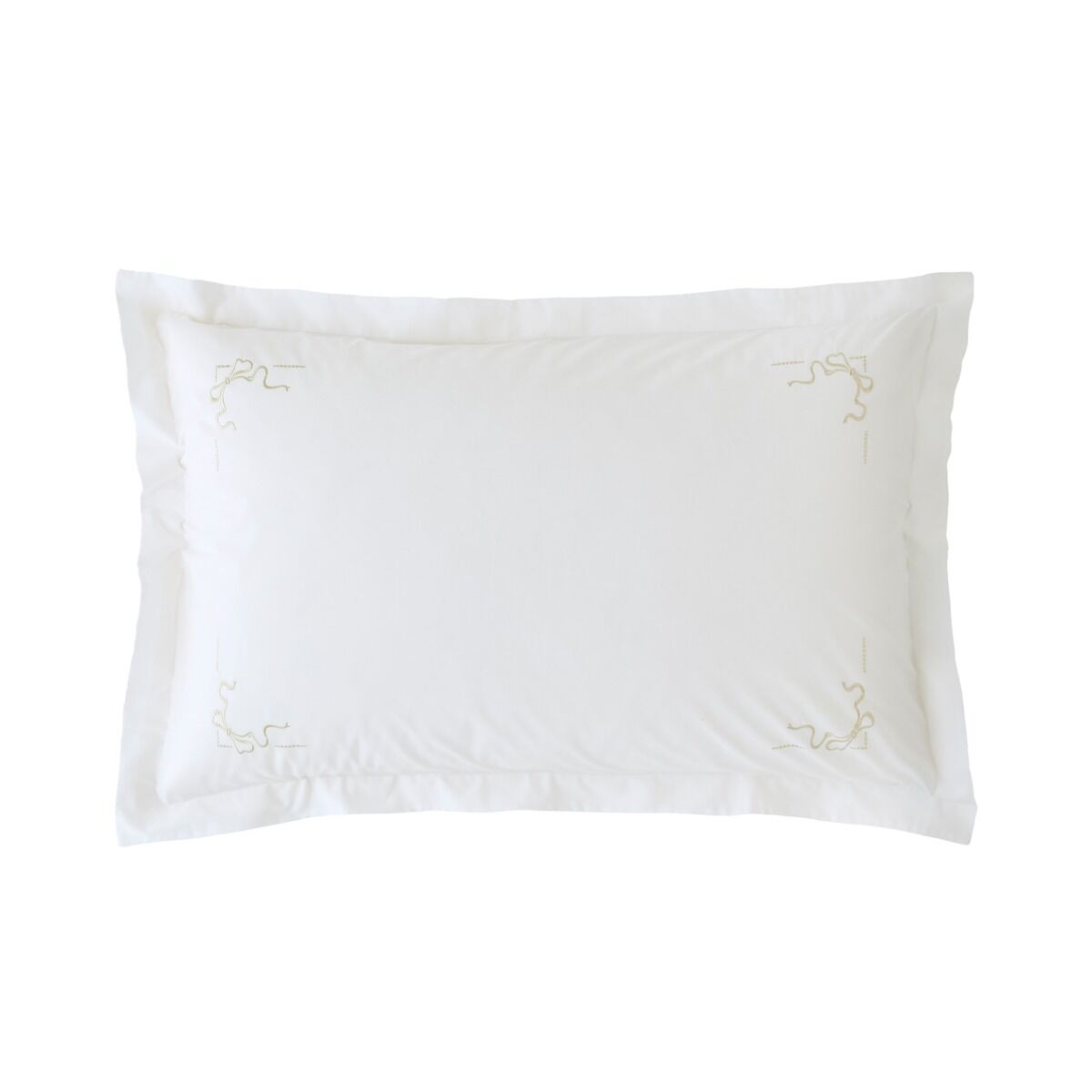 Historic Royal Palaces Bow Embroidery White Natural Bedding