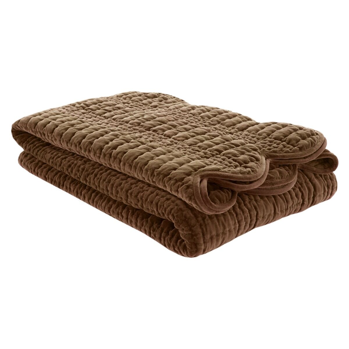 Laura Ashley Brady Scalloped Caramel 180x235cm Bedspread