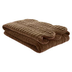 Laura Ashley Brady Scalloped Caramel 180x235cm Bedspread